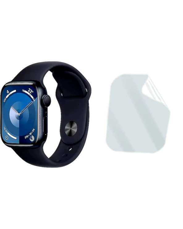 Apple Watch Series 9 Saat Uyumlu Uv Nano Kırılmaz Cam Ekran Koruyucu Film 41MM 8684609410716