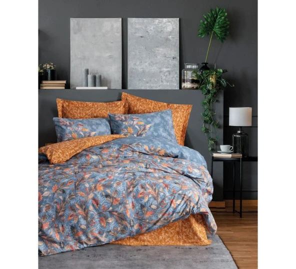 Cotton Box Ranforce Modeline Çift Kişilik Nevresim Takımı Alerka Hardal