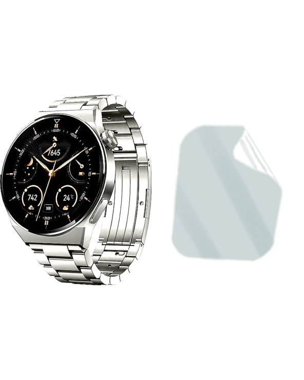 Huawei Watch GT3 Pro Saat Uyumlu Hydrojel Esnek Kırılmaz Cam Ekran Koruyucu Film 43MM 8684609410754