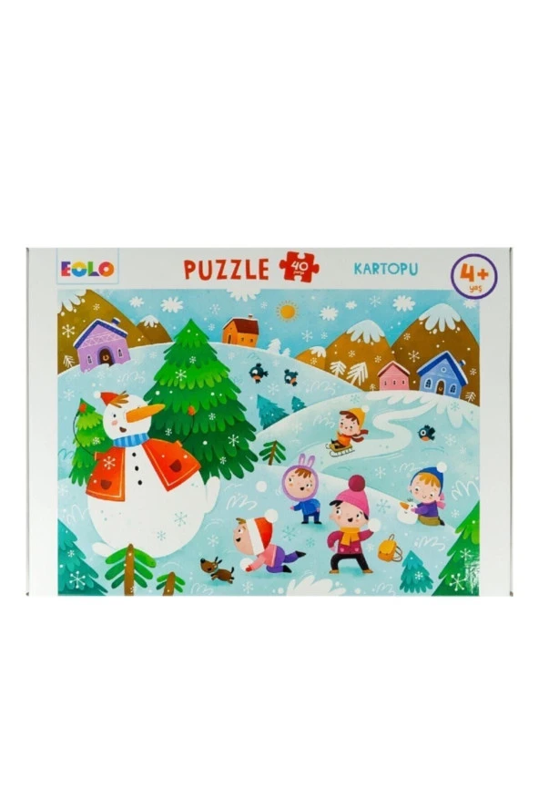 40 Parça Yer Puzzle – Kartopu Temalı