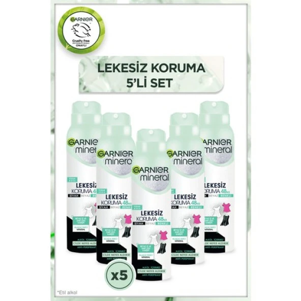 Garnier Mineral Lekesiz Koruma Ferah Koku Deodorant Seti 5'li