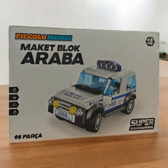 Piccolo Mondi 98 Parça Maket Blok Araba