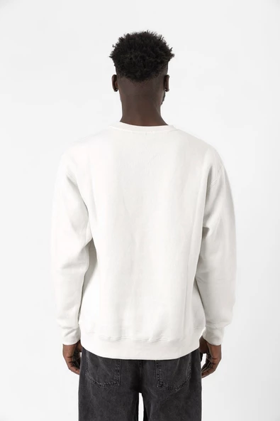 Kırım Tatar Tamga Beyaz Erkek 2ip Sweatshirt - 4
