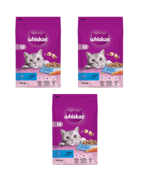 Whiskas Ton Balıklı Kedi Kuru Mama 3 x 300 Gr