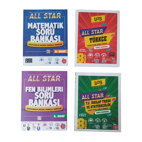 NEWTON YAY. 8. SINIF 4LÜ ALL STAR SORU BANKASI SETİ