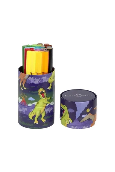 Faber Castell Dino Silindir Kutuda Keçeli Kalem 20 Li