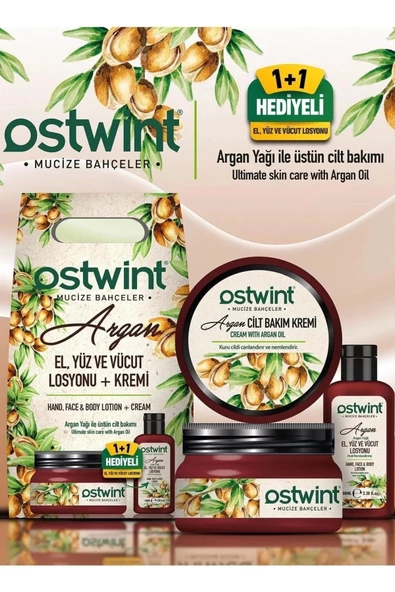 Ostwint Argan El,Yüz,Vücut Kremi 300 ml & Losyon 100 ml Hediyeli - 4