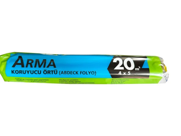 Arma Naylon Tadilat Boya Koruyucu Örtü Poşet Folyo - 4x5 Metre - 20 m2 - 5 Paket - 2