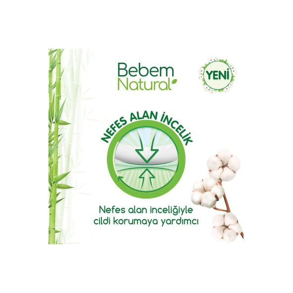 Bebem Natural Bebek Bezi 3 Beden Midi Fırsat Paketi 102 Adet - 2