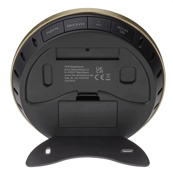 TFA Meteomar Maritime Yeni Nesil Dijital Hava İstasyonu Barometreli 35.1124.53 Sarı Prinç - 4