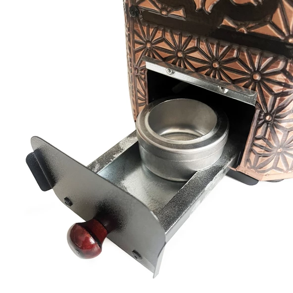 Emsalsan Bakır Jel Yakıtlı Nostaljik Semaver Çay Kazanı 3L Eskitme Vernikli - Resim 5