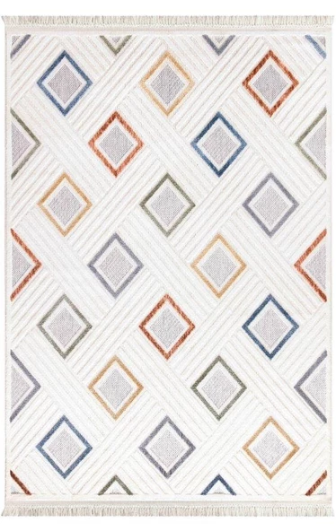 Vivaldi İndia 3016 Renkli İskandinav Serisi Salon Oturma Yatak Odası Halısı