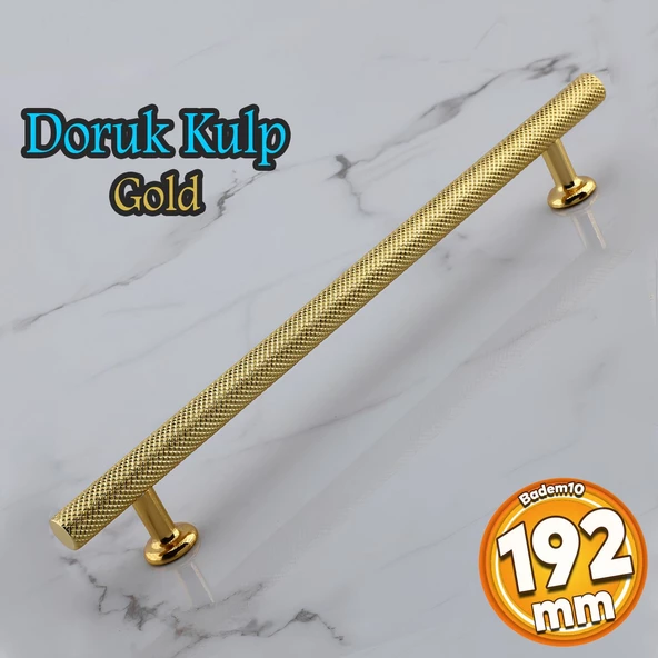 Doruk Kulp 192 mm Altın Gold Metal Mobilya Çekmece Mutfak Dolabı Dolap Kulpları Kapak Kulpu Kulbu