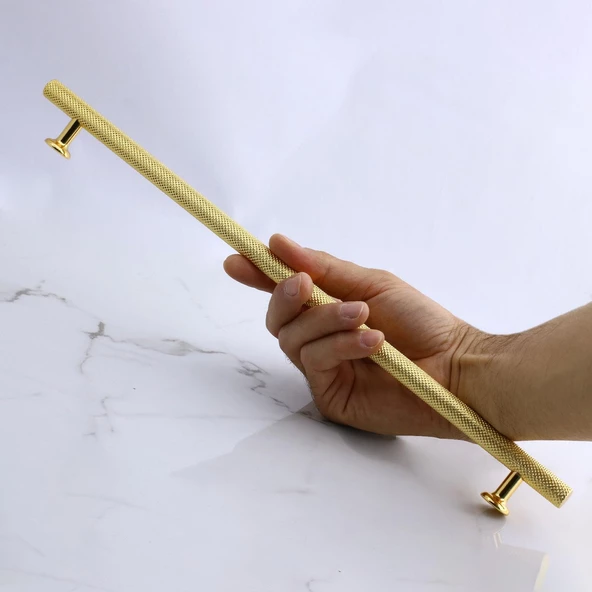 Doruk Kulp 320 mm Altın Gold Metal Mobilya Çekmece Mutfak Dolabı Dolap Kulpları Kapak Kulpu Kulbu - Resim 3