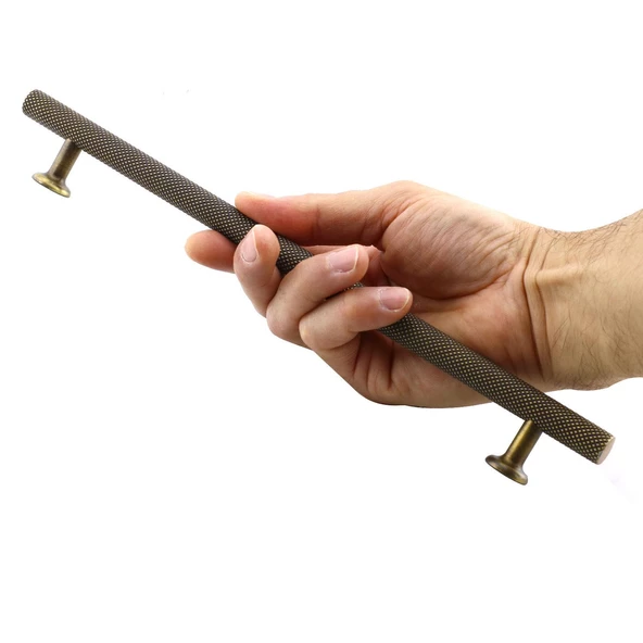 Doruk 192 mm Eskitme Antik Sarı Metal Mobilya Mutfak Çekmece Dolap Dolabı Kulpu Kulbu Kulpları - Resim 3