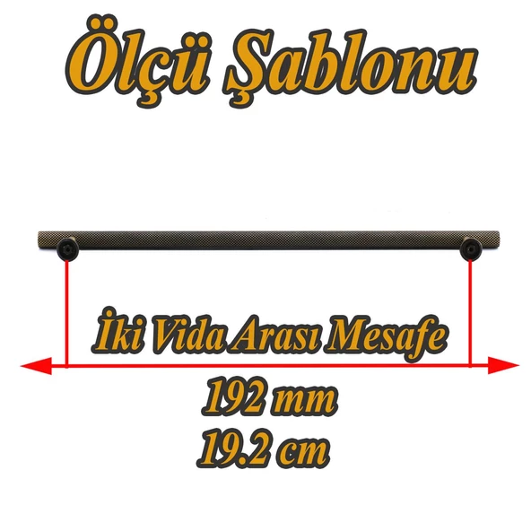 Doruk 192 mm Eskitme Antik Sarı Metal Mobilya Mutfak Çekmece Dolap Dolabı Kulpu Kulbu Kulpları - Resim 2