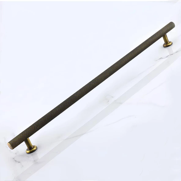 Doruk 320 mm Eskitme Antik Sarı Metal Mobilya Mutfak Çekmece Dolap Dolabı Kulpu Kulbu Kulpları - 6