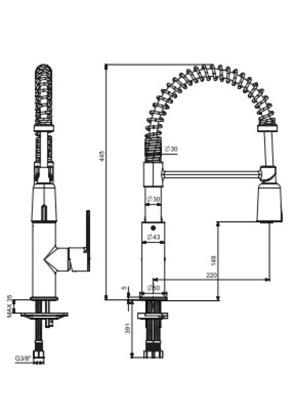 ECA Nita Fotoselli  Mutfak Eviye Bataryası Paslanmaz Çelik Görünümlü 102518351 - Resim 2