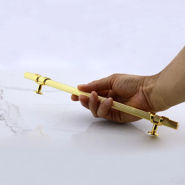 Emir Kulp Gold 224 mm - 22.4 cm Metal Mobilya Mutfak Çekmece Dolap Dolabı Kapak Kulbu Kulpu Kulpları - 3