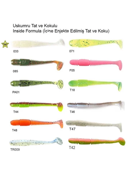 Lucky John Tioga 3.4'' 8.64cm 6 Adet Silikon Yem - Resim 2