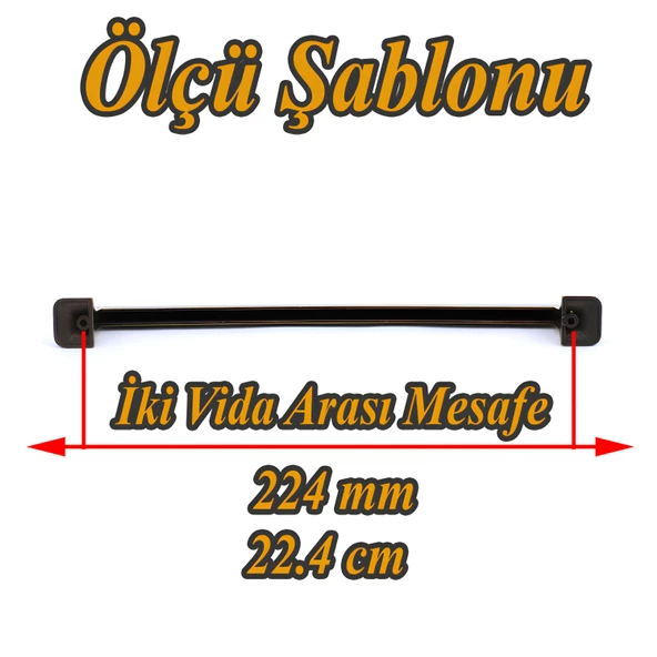 Penguen 224 mm Eskitme Antik Sarı Metal Mobilya Mutfak Çekmece Dolap Dolabı Kulpu Kulbu Kulpları - 2