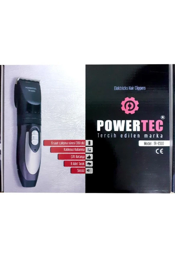 Powertec Şarjlı Saç Sakal Ense Tıraş Makinesi Tr 6500