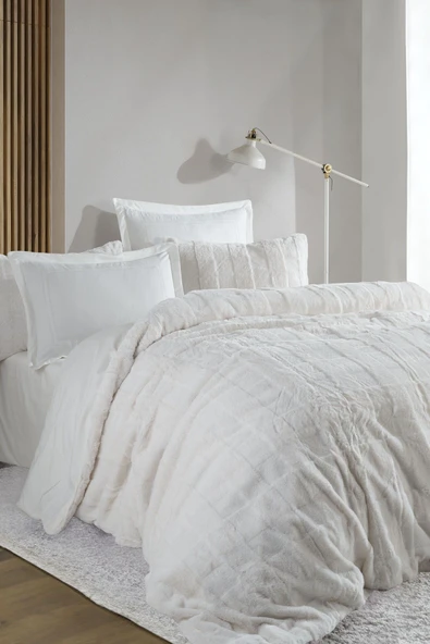 Comfort Çeyiz Seti Emma Çift Kişilik 6 Parça Beyaz
