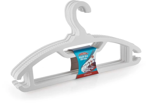 FLORA BÜYÜK BOY STİL ELBİSE ASKISI 6'LI F168 - Resim 5