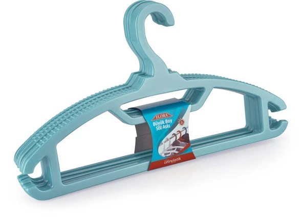 FLORA BÜYÜK BOY STİL ELBİSE ASKISI 6'LI F168 - Resim 9