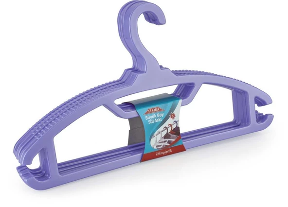 FLORA BÜYÜK BOY STİL ELBİSE ASKISI 6'LI F168 - Resim 7