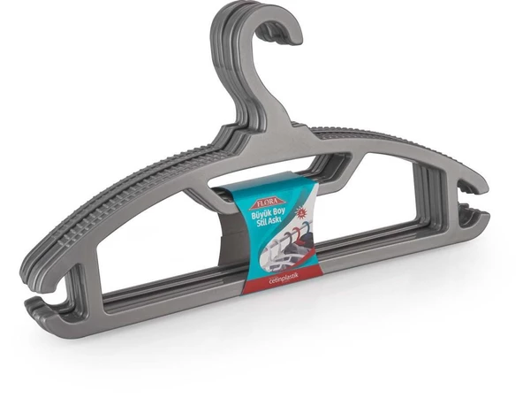 FLORA BÜYÜK BOY STİL ELBİSE ASKISI 6'LI F168 - Resim 6