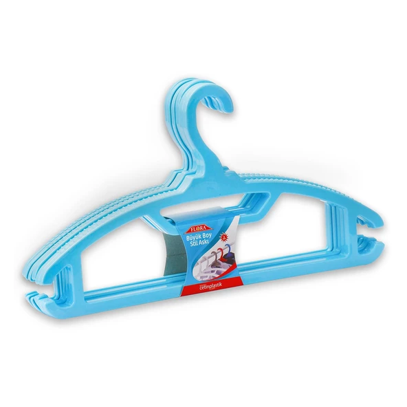 FLORA BÜYÜK BOY STİL ELBİSE ASKISI 6'LI F168 - Resim 4