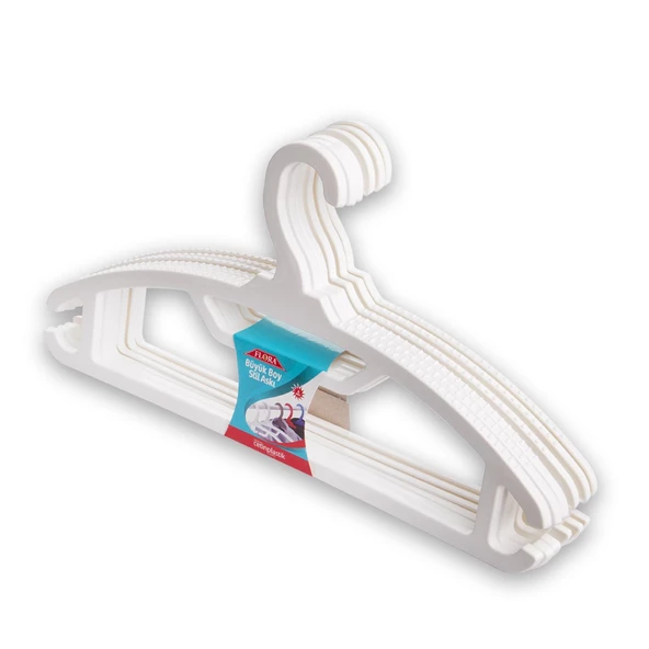 FLORA BÜYÜK BOY STİL ELBİSE ASKISI 6'LI F168 - Resim 2