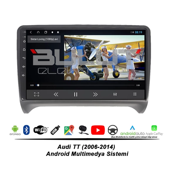 Audi TT Android Multimedya Sistemi (2006-2014) 4 GB Ram 64 GB Hafıza 8 Çekirdek İphone CarPlay Android Auto Navigatör Premium Series - Resim 4