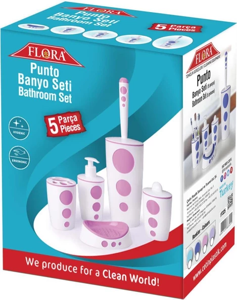 FLORA PUNTO BANYO SETİ (5 PARÇA) F325 - 5