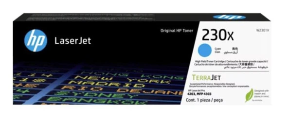 HP 230X Cyan Mavi 5.500 Sayfa Toner W2301X - 1