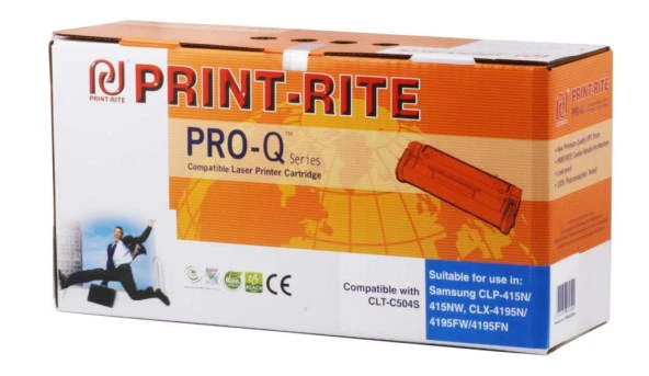 Print-Rite Samsung C504 Blue Mavi Muadil Toner 2.500 Sayfa  SL-C1810W SL-C1860FW