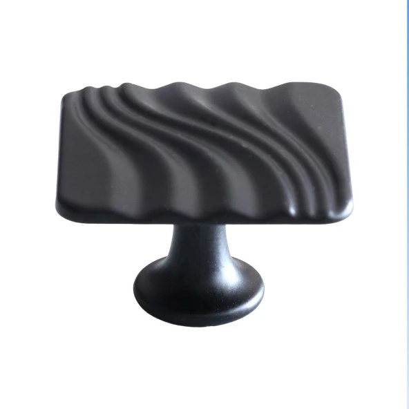 Mobilya Mutfak Dolabı Çekmece Dolap Kulpları Kapak Kulpu Kulb Dalga Düğme Mat Siyah Kulp Metal ürün görseli