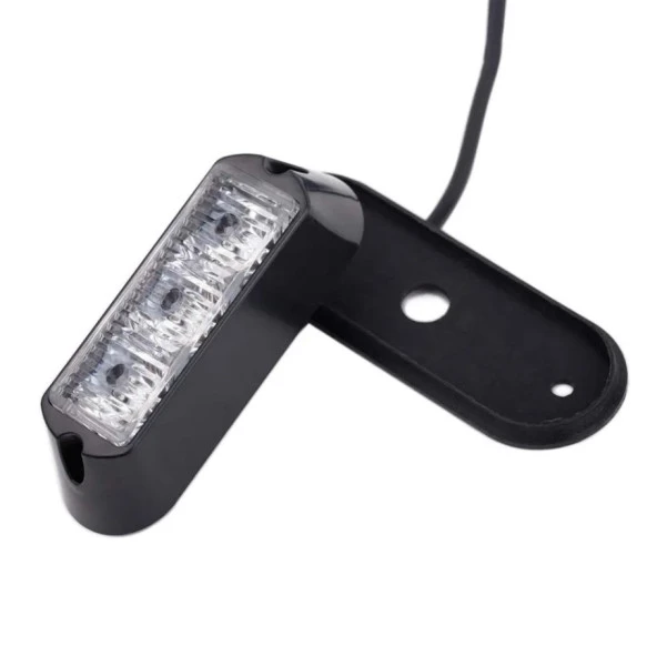 Araba Kamyon 3 Led Kırmızı Acil Flaş Uyarı Işığı 12-24V - 4