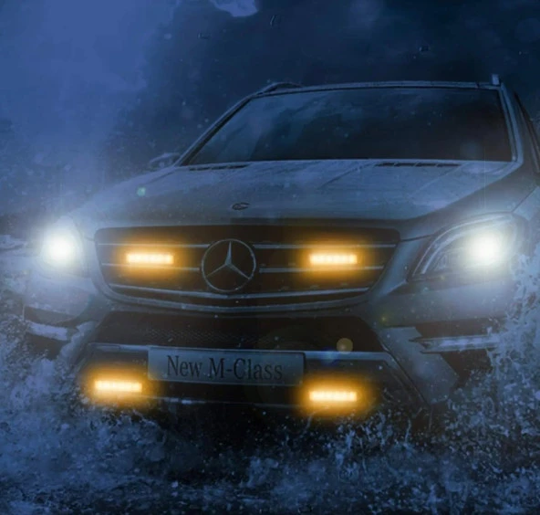 Araba Kamyon 3 Led Kırmızı Acil Flaş Uyarı Işığı 12-24V - 8