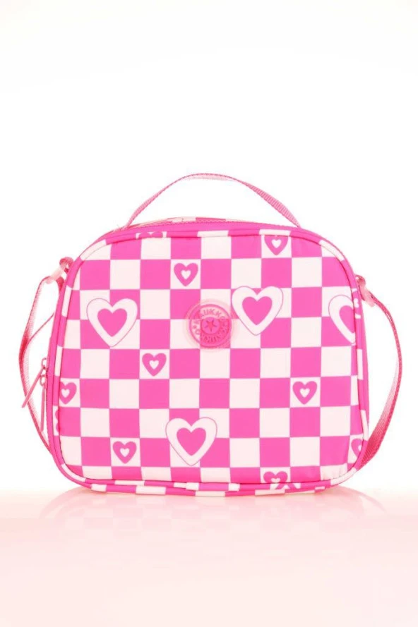 Kaukko Nature Soft Beslenme Çantası Pink Heart K9017