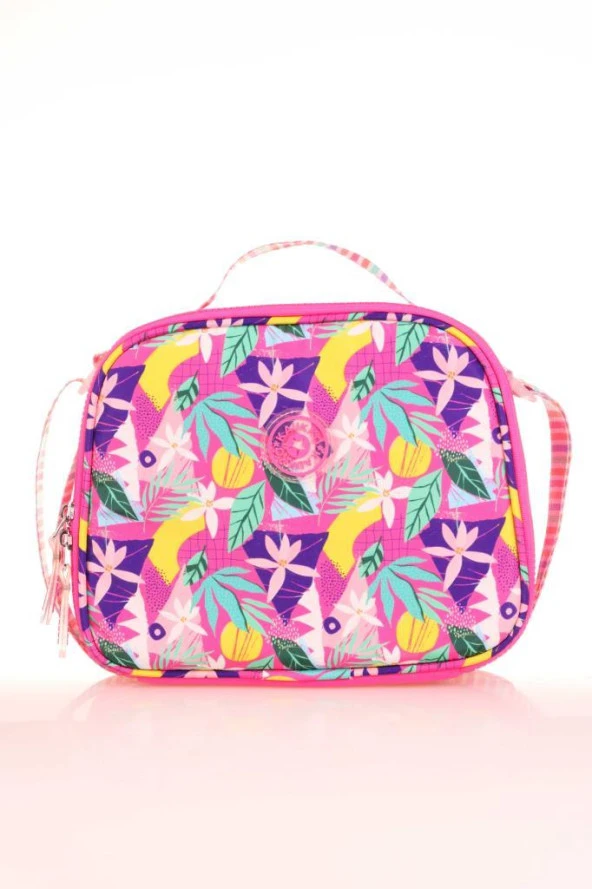 Kaukko Double Stripe Beslenme Çantası Pink K9037