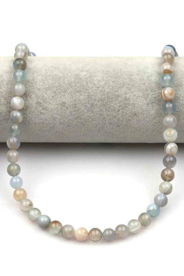 Madagaskar Akik Doğal Taş Dizi 8 mm Küre Kesim - Resim 2