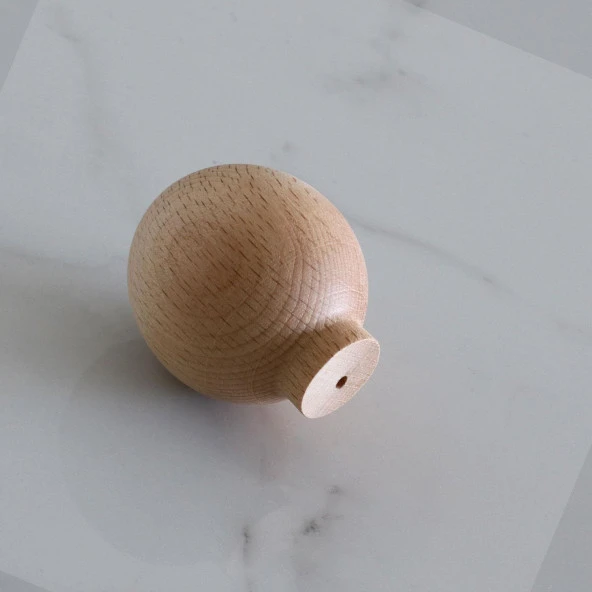 Ahşap Küre Kulp Tek Vidalı Çekmece Mutfak Mobilya Dolabı Dolap Kulpu Kulbu Düğme Kulpları - Resim 5