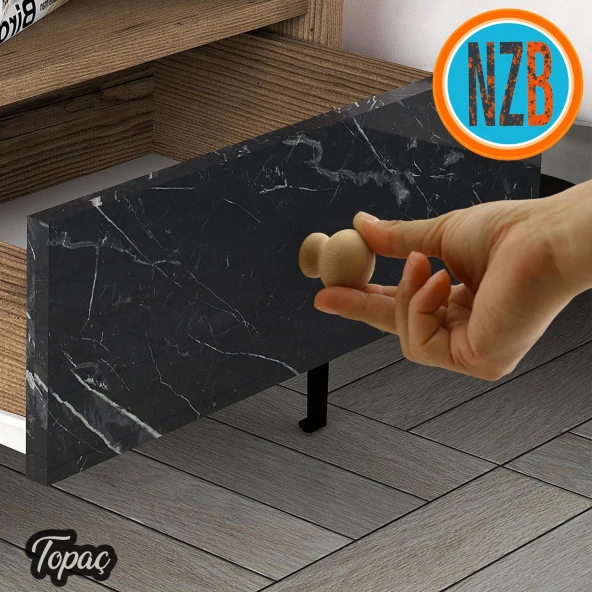 Ahşap Topaç Kulp Tek Vidalı Çekmece Mutfak Mobilya Dolabı Dolap Düğme Kulpu Kulbu Kulpları - 6