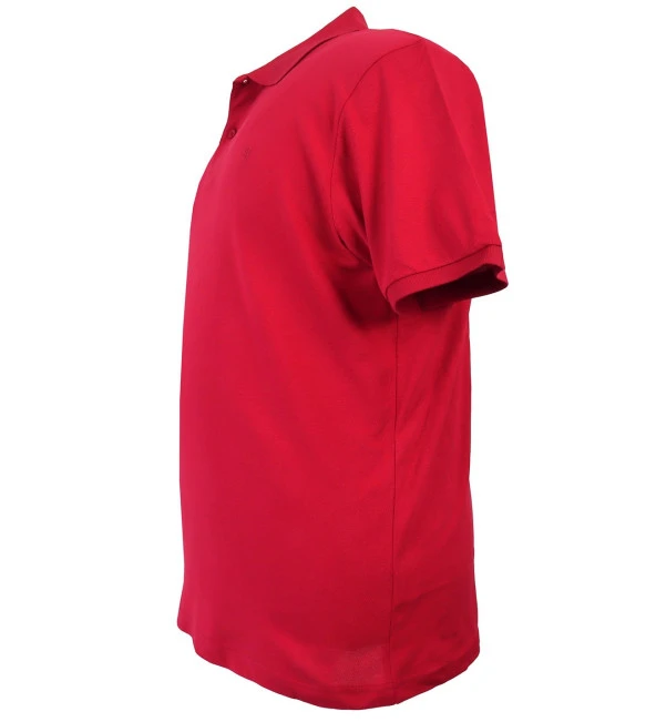 Büyük Beden Erkek Tişört Polo Yaka Düz Pike Kırmızı - 3