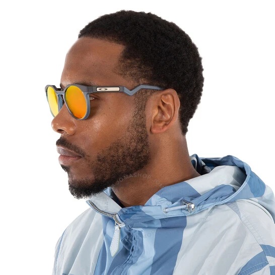 Oakley HSTN Mbappe İmzalı Polarize Güneş Gözlüğü 924211 Navy Trans Blue Prizm 24K Polarized - Resim 6