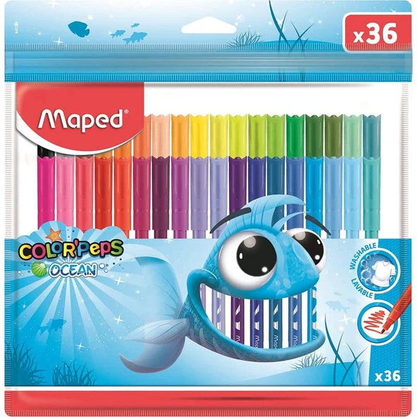 Maped Color'Peps Ocean Yıkanabilir Keçeli Kalem 36'lı 845725