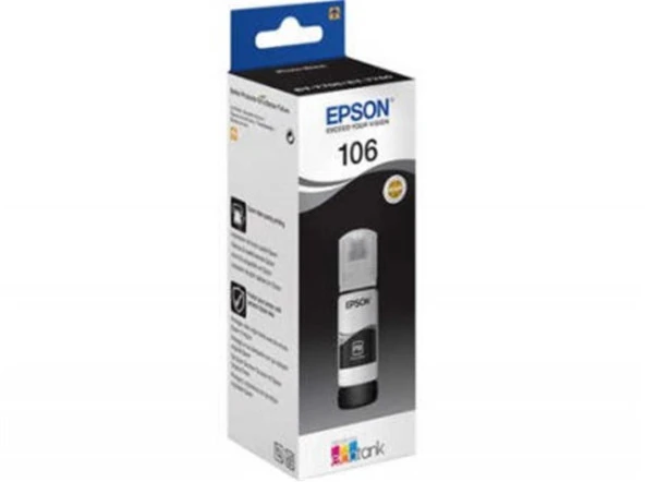 Epson 106 Photo Black Foto Siyah Şişe Mürekkep T00R140 L7160-7180