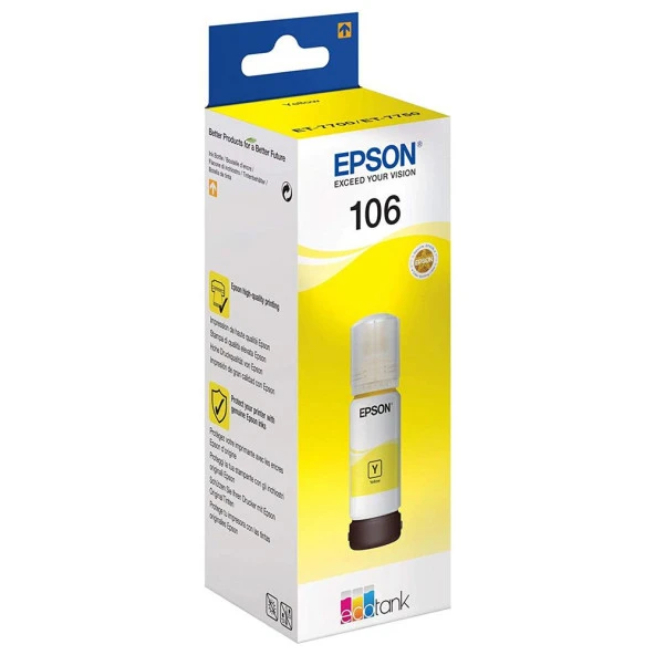 Epson 106 Yellow Sarı Şişe Mürekkep T00R440 L7160-7180 ürün görseli 1